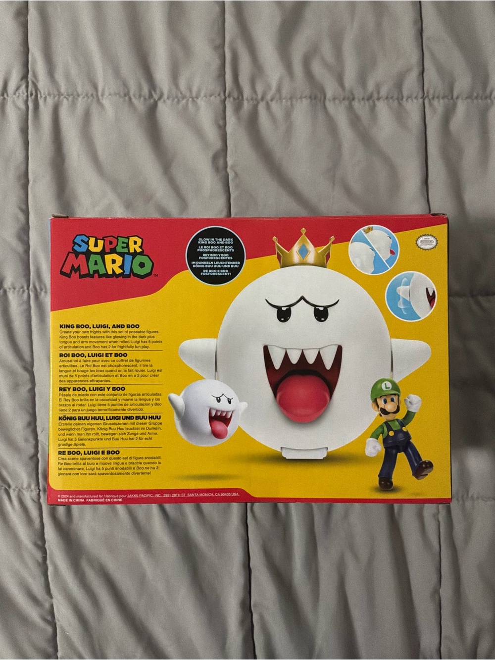 Nintendo Super Mario King Boo, Boo & Luigi Figure Pack Glow in the Dark Poseable - Picture 2 of 2